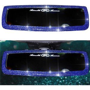 Bling Car Mirror Accessories for Women ＆ Men Rhinestone Car Rear View Mirror